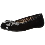 Black Patent ANNA-01 big size ballerinas shoes