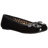 Black Patent ANNA-01 big size ballerinas shoes