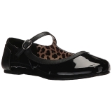 Black Patent ANNA-02 big size ballerinas shoes