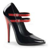 Black Red 15 cm DOMINA-442 Womens Shoes with High Heels