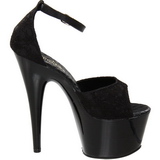 Black Satin 18 cm Pleaser ADORE-768 High Heels Platform