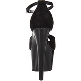 Black Satin 18 cm Pleaser ADORE-768 High Heels Platform