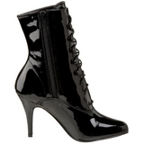 Black Shiny 10,5 cm VANITY-1020 Womens Ankle Boots for Men