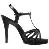 Black Shiny 12 cm FLAIR-420 Womens High Heel Sandals