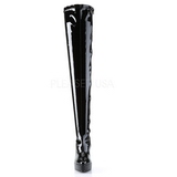 Black Shiny 13,5 cm INDULGE-3063 High Heeled Overknee Boots