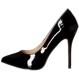 Black Shiny 13 cm AMUSE-20 Pumps High Heels for Men