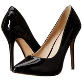 Black Shiny 13 cm AMUSE-20 Pumps High Heels for Men