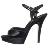 Black Shiny 13 cm Fabulicious LIP-109 High Heels Platform