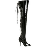 Black Shiny 13 cm SEDUCE-3063 overknee high heel boots