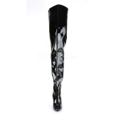 Black Shiny 13 cm SEDUCE-4010 High Heeled Overknee Boots