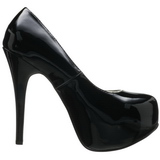 Black Shiny 14,5 cm Burlesque BORDELLO TEEZE-06 Platform Pumps