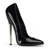 Black Shiny 16 cm DAGGER-01 Fetish Pumps Women Shoes