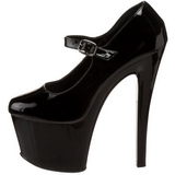 Black Shiny 18 cm Pleaser SKY-387 Platform Pumps