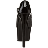 Black Shiny 18 cm Pleaser SKY-387 Platform Pumps