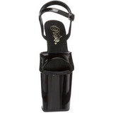 Black Shiny 19 cm Pleaser TABOO-709 High Heels Platform
