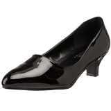 Black Shiny 5 cm FAB-420W High Heel Pumps for Men