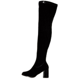 Black Shiny 8 cm GOGO-3000 Thigh High Boots for Men