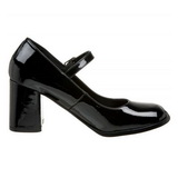 Black Shiny 8 cm GOGO-50 High Heel Pumps for Men