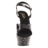 Black Strass 15 cm STARDUST-609 Womens Shoes with High Heels