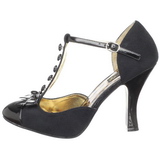 Black Suede 10 cm SMITTEN-10 Rockabilly Pumps with low heels