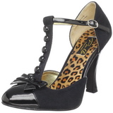 Black Suede 10 cm SMITTEN-10 Rockabilly Pumps with low heels