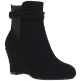 Black Suede 7,5 cm KIMBERLY-102 big size ankle boots womens