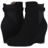 Black Suede 7,5 cm KIMBERLY-102 big size ankle boots womens