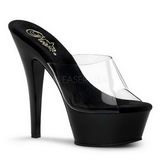 Black Transparent 15,5 cm KISS-201 Platform High Mules