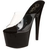 Black Transparent 18 cm ADORE-701 Platform High Mules