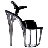 Black Transparent 20 cm Pleaser FLAMINGO-809 High Heels Platform