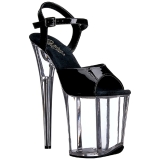 Black Transparent 20 cm Pleaser FLAMINGO-809 High Heels Platform