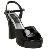 Black Varnish 13 cm DOLLY-09 High Heels for Men