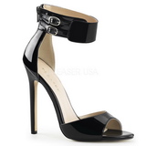 Black Varnish 13 cm SEXY-19 High Heeled Evening Sandals