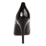 Black Varnished 13 cm SEDUCE-420V pointed toe pumps with high heels