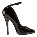 Black Varnished 15,5 cm DOMINA-431 Pumps with low heels