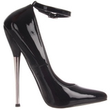 Black Varnished 16 cm DAGGER-12 Women Pumps Shoes Stiletto Heels