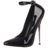 Black Varnished 16 cm DAGGER-12 Women Pumps Shoes Stiletto Heels