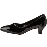 Black Varnished 5 cm FAB-420W Pumps with low heels