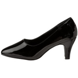 Black Varnished 8 cm DIVINE-420W Pumps with low heels