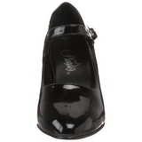 Black Varnished 8 cm DIVINE-440 Pumps with low heels