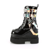 Black Vegan 12,5 cm ETERNAL-115 demonia ankle boots wedges