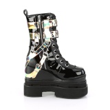 Black Vegan 12,5 cm ETERNAL-115 demonia ankle boots wedges