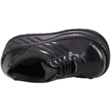Black Vegan 12 cm STOMP-08 lolita ankle boots wedge platform