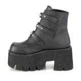 Black Vegan 9 cm ASHES-55 demonia ankle boots platform