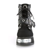 Black Vegan 9 cm SCENE-53 lolita ankle boots platform