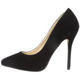 Black Velvet 13 cm AMUSE-20 pointed toe stiletto pumps