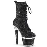 Black glitter 20 cm SPECTATOR-1040G Exotic pole dance ankle boots