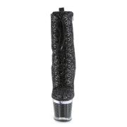 Black glitter 20 cm SPECTATOR-1040G Exotic pole dance ankle boots