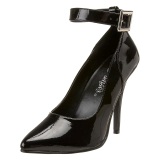 Black pumps 13 cm SEDUCE-431 ankle strap high heels pumps