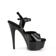 Black sandals platform 15 cm EXCITE-609 pleaser high heels sandals